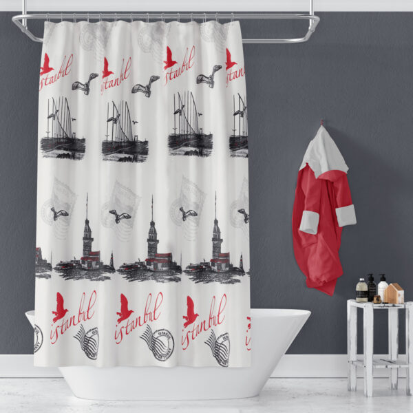 Cortina de Baño 180×200 cm | Antihongos, Impermeable, Importadas de Turquía | Alta durabilidad | Diseños únicos - Imagen 34