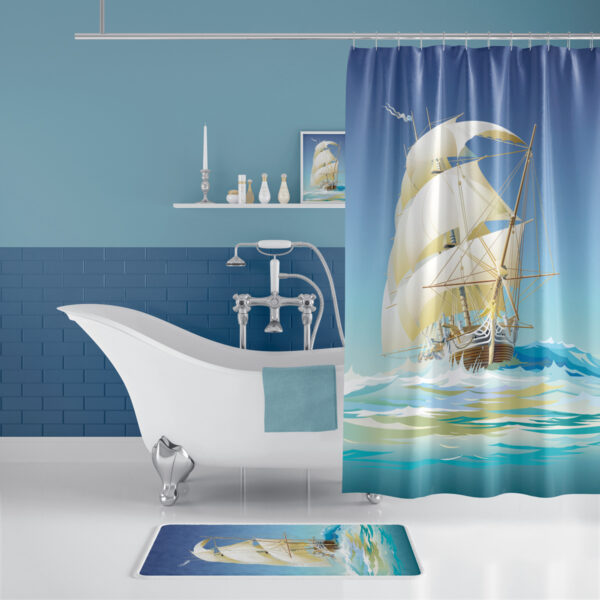 Cortina de Baño 180×200 cm | Antihongos, Impermeable, Importadas de Turquía | Alta durabilidad | Diseños únicos - Imagen 92
